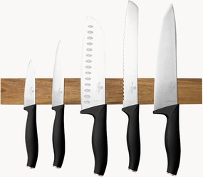 Set di coltelli da cucina con supporto magnetico in legno di acacia Black Rose, set da 6