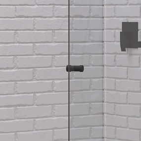 Doccia walk in a libro 90 cm colore nero | KSW7000N - KAMALU