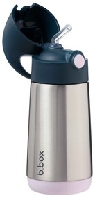 Bottiglia termica con cannuccia 350 ml – indaco/rosa