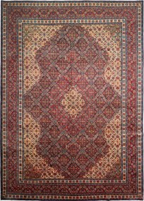 Sarouk Tappeto 350x250 Blu (Iran) Annodato A Mano