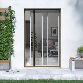 Zanzariera avvolgibile ISOXA Level 3 O per portafinestra L 140 x H 230 cm bronzo destra riducibile