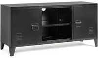 Mobile TV con 2 Ante 40x120,5x58,5 cm Cambridge in Acciaio Nero