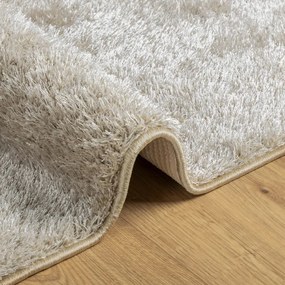 Tappeto a Pelo Lucido Lungo ISTAN Effetto Beige 160x230 cm