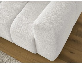 Divano angolare bianco allungabile/con contenitore (con penisola a sinistra/con chaise lounge) con rivestimento in bouclé Roxelane – Bobochic Paris