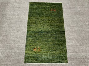 Gabbeh Tappeto 70 x 130 Verde (Iran) Annodato A Mano
