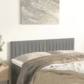 Testiere 2 Pz Grigio Chiaro 72x5x78/88 Cm İn Velluto /