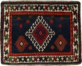 Shiraz Tappeto persiano 50 x 60 Blu (Iran) Annodato A Mano
