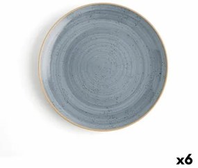 Piatto da pranzo Ariane Terra Azzurro Ceramica (6 Unità)