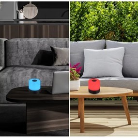 Briloner 7462015 - Lampada da tavolo LED RGB ricaricabile 1,5W 5V IP44 nera