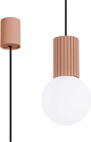 Lampadario marrone chiaro con paralume in vetro ø 12 cm Orbital – Sollux