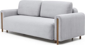 Divano grigio allungabile/con contenitore e rivestimento in velluto a coste 244 cm Arcadova – ELTAP