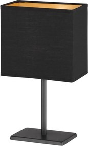 Lampada da tavolo nera con paralume in tessuto (altezza totale 30 cm) Kate – Fischer &amp; Honsel