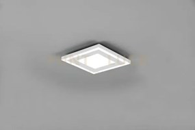 Plafoniera  carus led quadrata doppio interruttore 20cm x 20cm bord...