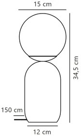 Nordlux - Lampada da tavolo NOTTI 1xE14/25W/230V verde