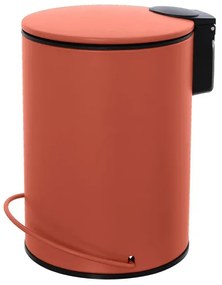 Pattumiera in acciaio 3 litri rosso soft-close con secchio estraibile Spring
