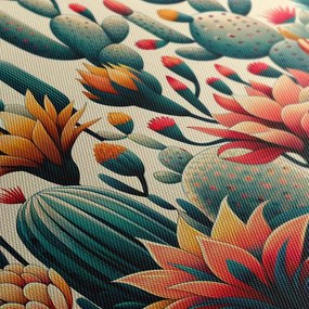 Quadro su tela – Fiori e cactus nel deserto