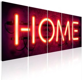 Quadro Home Neon  Colore Nero, Dimensioni e Misure 200x80