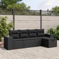 Set Divani da Giardino 5 pz con Cuscini in Polyrattan Nerocod mxl 115773