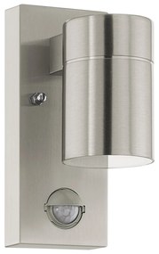 Applique Esterno Moderna Riga 5 Acciaio Argento Vetro Bianco Led