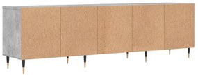 Mobile TV Grigio Cemento 150x30x44,5 cm Legno Multistrato