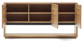 Kave Home - Credenza Alguema 3 ante impiallacciato rovere finitura naturale 151 x 73 cm