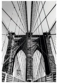 Stampa su tela Brooklyn Bridge, multicolore 135 x 85 cm