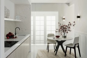 Lampada da Parete LORETO G9 in Alluminio e Vetro - Nera