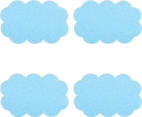 Set di tappetini antiscivolo per bambini 4 pz per la vasca 9x14,5 cm Nuages – MSV
