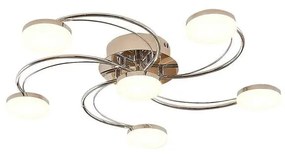 Lindby - Rouven 6 LED Plafoniera Chrome Lindby