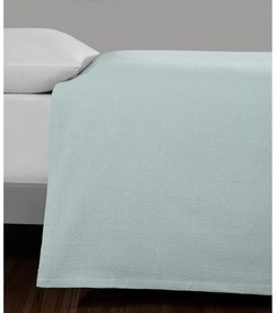 Copriletto in cotone color menta per letto matrimoniale 200x230 cm Serenity - Mijolnir