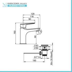 Set miscelatori lavabo bidet e doccia incasso con deviatore cromati Artis Punta+ piletta inclusa