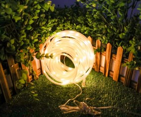 Tubo Luminoso 200 Led luci di Natale Solari Bianco Caldo