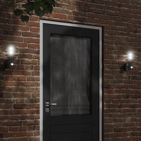 Applique Per Esterno Con Sensore 2 Pz Nere İn Acciaio Inox /