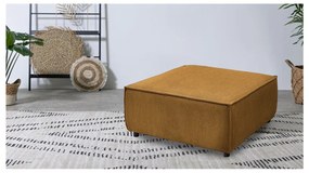 Pouf in velluto a coste color senape Nihad modular - Bobochic Paris