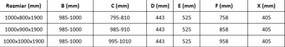 Mexen Omega-3S cabina doccia a 3 lati, scorrevole 100x80 cm, trasparente, cromo + piatto Flat - 825-100-080-01-00-3s-4010