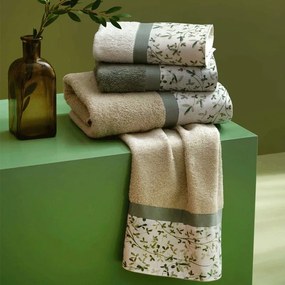 Set asciugamano bagno viso e ospite Biancoperla Ivy  Colore Beige