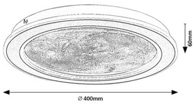 Rabalux 71281-LED plafoniera dimmerabile ZOFRAEL 24W/230V 3000-6500K Ø40 cm + telecomando