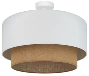 Duolla - Lampadario a plafone  BOHO 1xE27/15W/230V diametro 45 cm bianco/marrone