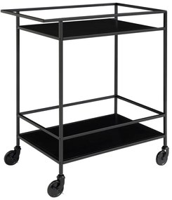 Carrello bar nero con struttura in acciaio Vita - House Nordic