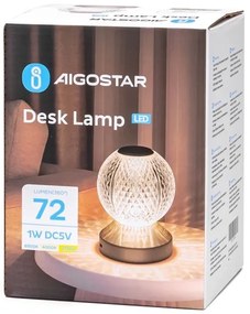 Aigostar-LED Lampada ricaricabile dimmerabile LED/1W/5V 2700/4000/6500K 1800mAh 13,5cm