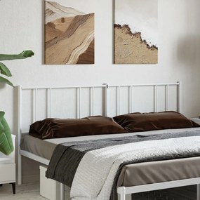 Testiera İn Metallo Bianco 193 Cm /