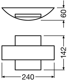 Ledvance - Applique LED da esterno SHIELD LED/11W/230V IP44
