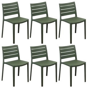 CABOT - set 6 sedie in polipropilene impilabile