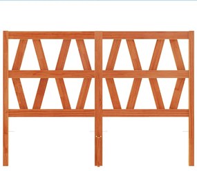 Testiera marrone cera 135 cm in legno massello di pino