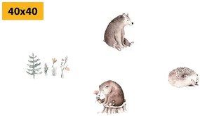 Set di quadri – Animali del bosco in stile minimalista