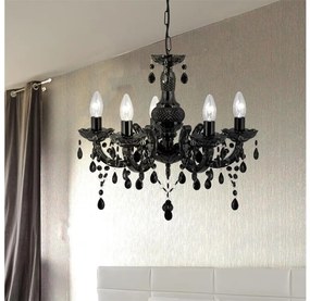 Searchlight - Lampadario a sospensione con catena MARIE 5xE14/40W/230V