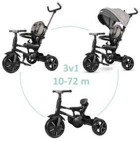 QPlay - Triciclo per bambini 3in1 RITO STAR grigio chiaro