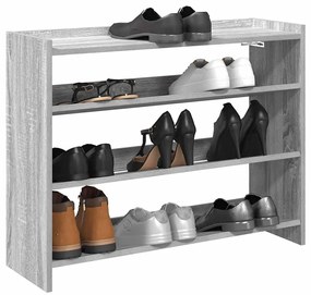 Scarpiera Grigio Sonoma 80x25x62 Cm İn Legno Multistrato /