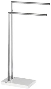 Wenko Noble portasciugamani da terra bianco-argento 20487100