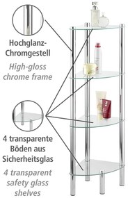 Scaffale ad angolo con 4 scomparti Angolo Yago - Wenko